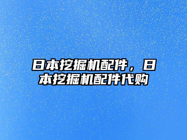 日本挖掘機配件，日本挖掘機配件代購