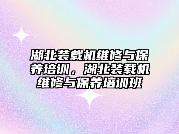 湖北裝載機維修與保養(yǎng)培訓(xùn)，湖北裝載機維修與保養(yǎng)培訓(xùn)班