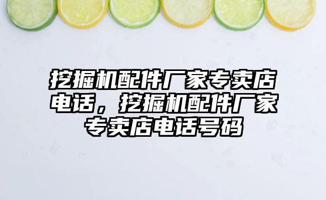 挖掘機(jī)配件廠家專賣店電話，挖掘機(jī)配件廠家專賣店電話號碼