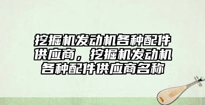 挖掘機發(fā)動機各種配件供應商，挖掘機發(fā)動機各種配件供應商名稱