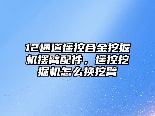 12通道遙控合金挖掘機擺臂配件，遙控挖掘機怎么換挖臂