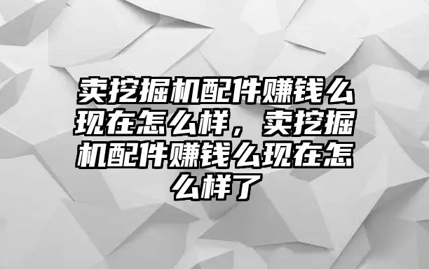 賣挖掘機配件賺錢么現(xiàn)在怎么樣，賣挖掘機配件賺錢么現(xiàn)在怎么樣了