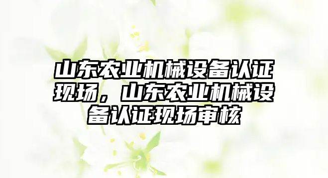 山東農(nóng)業(yè)機械設(shè)備認(rèn)證現(xiàn)場，山東農(nóng)業(yè)機械設(shè)備認(rèn)證現(xiàn)場審核