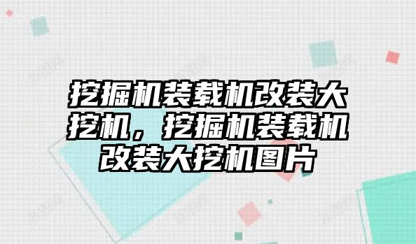 挖掘機(jī)裝載機(jī)改裝大挖機(jī)，挖掘機(jī)裝載機(jī)改裝大挖機(jī)圖片