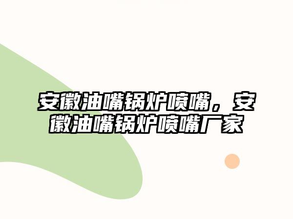 安徽油嘴鍋爐噴嘴，安徽油嘴鍋爐噴嘴廠家