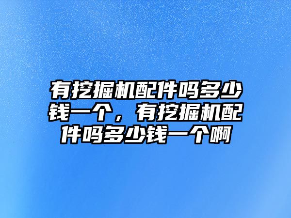 有挖掘機(jī)配件嗎多少錢一個(gè)，有挖掘機(jī)配件嗎多少錢一個(gè)啊