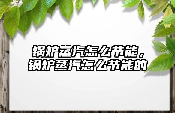 鍋爐蒸汽怎么節(jié)能，鍋爐蒸汽怎么節(jié)能的