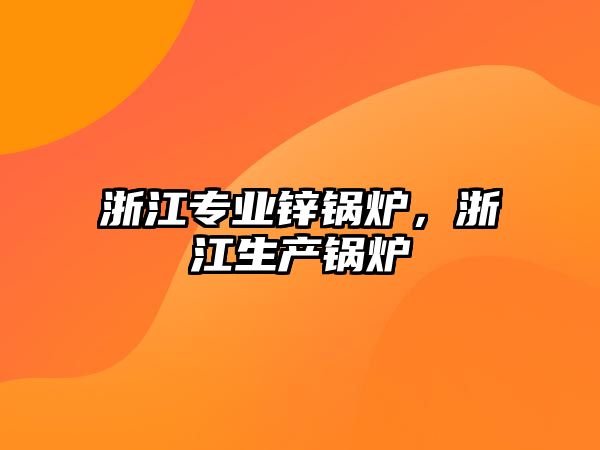 浙江專(zhuān)業(yè)鋅鍋爐，浙江生產(chǎn)鍋爐