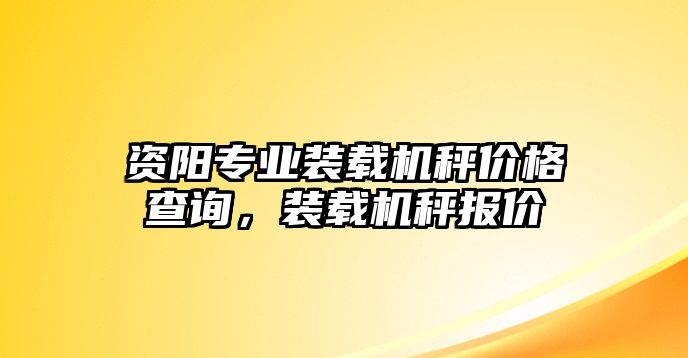 資陽(yáng)專業(yè)裝載機(jī)秤價(jià)格查詢，裝載機(jī)秤報(bào)價(jià)