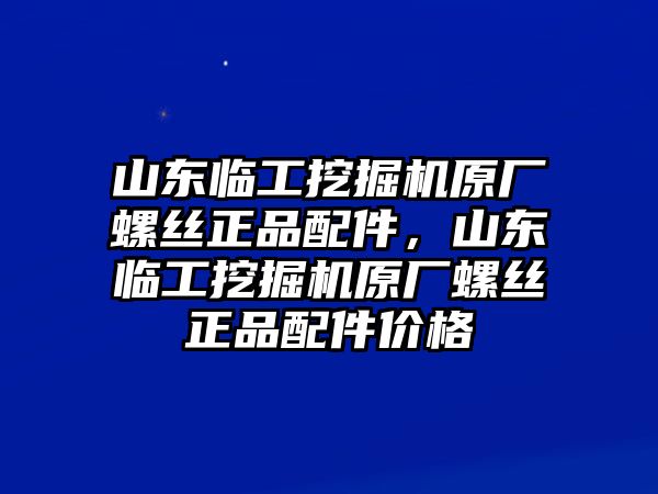 山東臨工挖掘機(jī)原廠螺絲正品配件，山東臨工挖掘機(jī)原廠螺絲正品配件價(jià)格