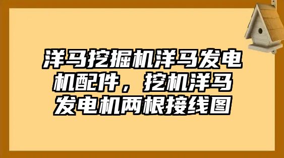 洋馬挖掘機洋馬發(fā)電機配件，挖機洋馬發(fā)電機兩根接線圖