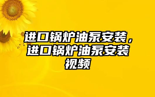 進(jìn)口鍋爐油泵安裝，進(jìn)口鍋爐油泵安裝視頻