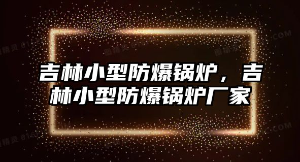 吉林小型防爆鍋爐，吉林小型防爆鍋爐廠家