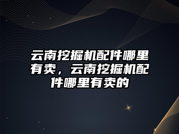 云南挖掘機配件哪里有賣，云南挖掘機配件哪里有賣的