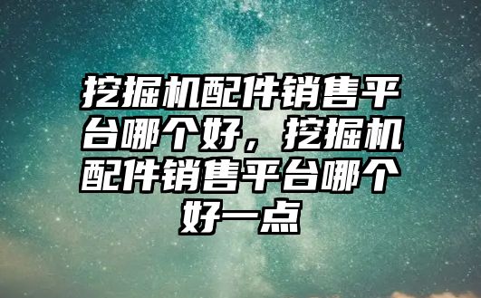 挖掘機(jī)配件銷售平臺(tái)哪個(gè)好，挖掘機(jī)配件銷售平臺(tái)哪個(gè)好一點(diǎn)