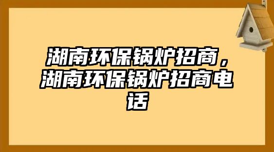 湖南環(huán)保鍋爐招商，湖南環(huán)保鍋爐招商電話