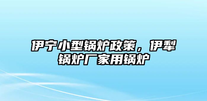 伊寧小型鍋爐政策，伊犁鍋爐廠(chǎng)家用鍋爐